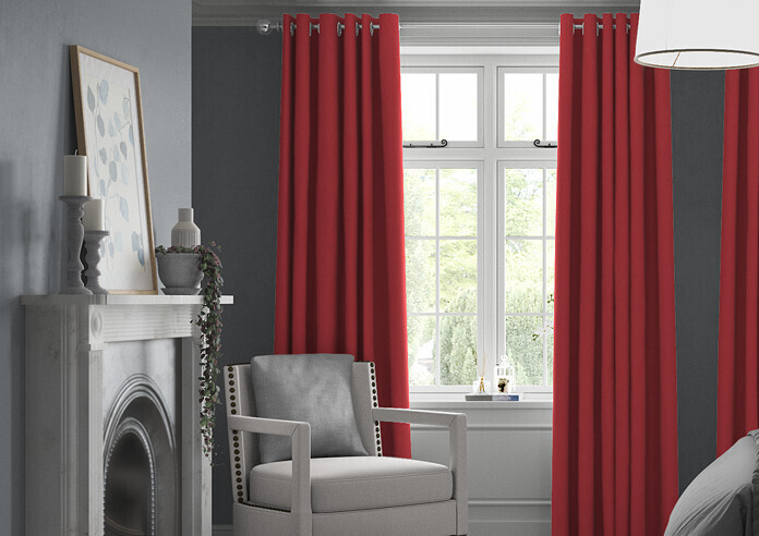 Windsor, Red - Made to Measure Curtains - Image 3